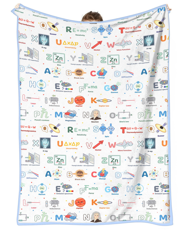 The Physics Alphabet Bamboo Blanket