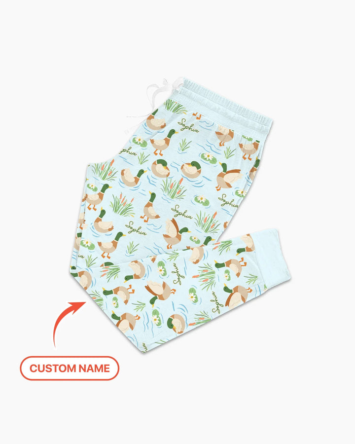 Personalized Mallard Duck Bamboo Women Pajama Set