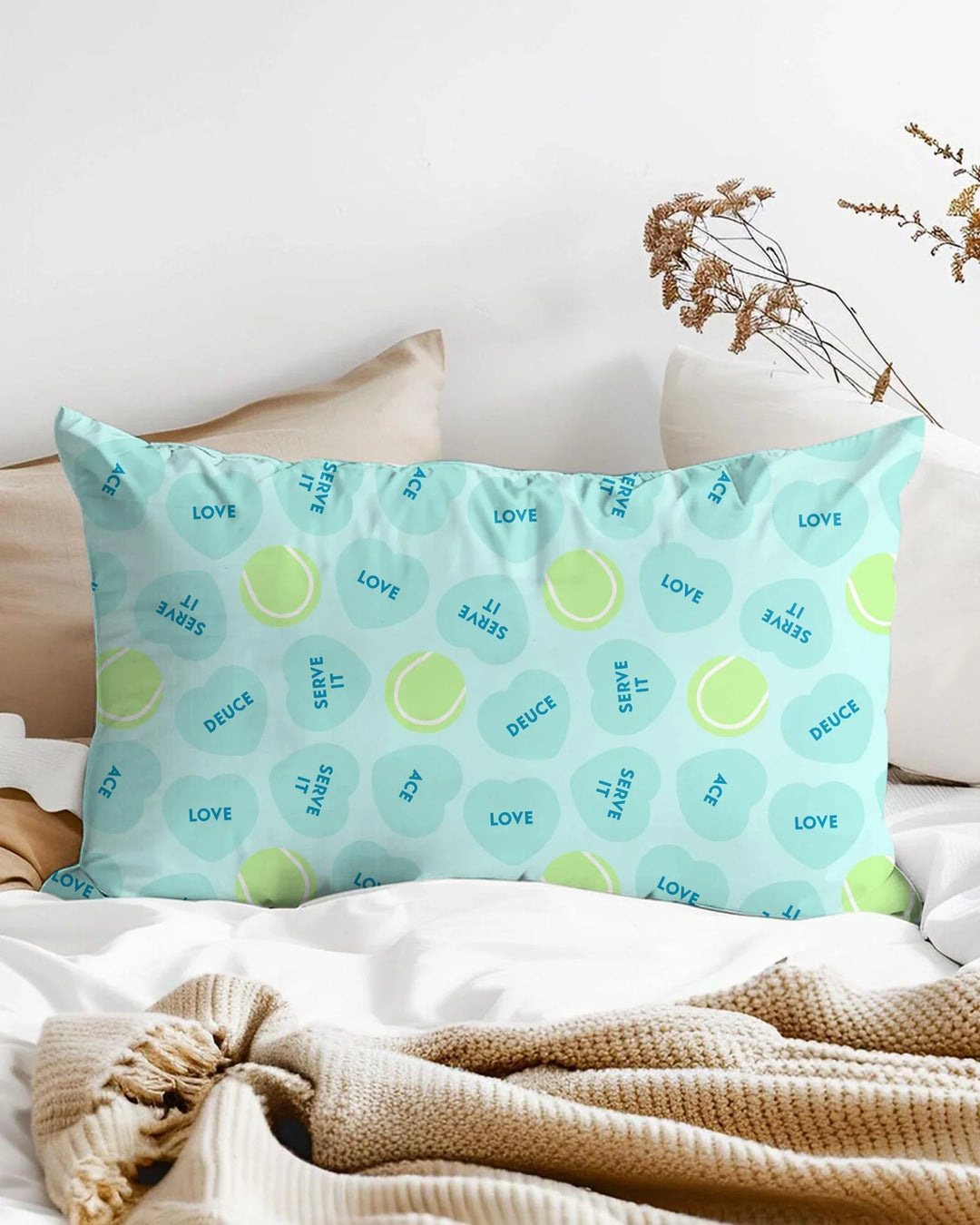 Tennis with Love Bamboo Pillow Case