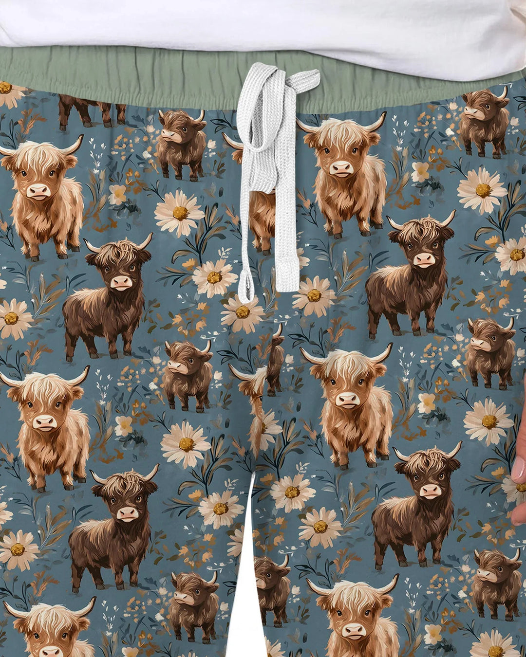 Majestic Highland Cows Family Matching Bamboo Men's Pajama Set