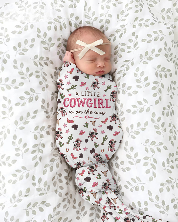 Little Cutie Cow swaddle blanket