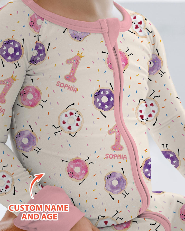 Custom Birthday Donut Bamboo Convertible Zippy