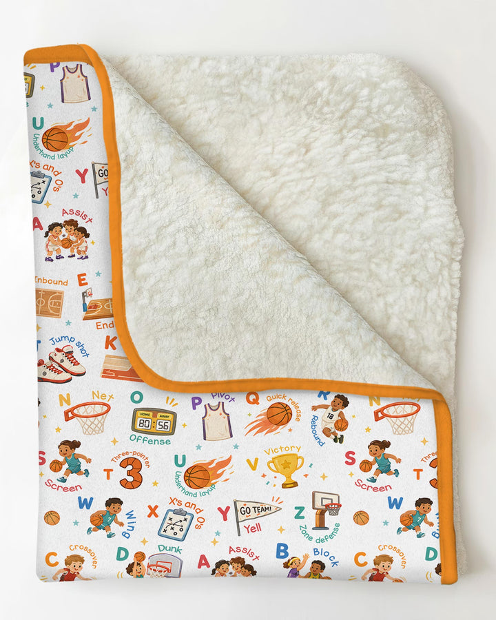 Basketball Alphabet Bamboo Blanket