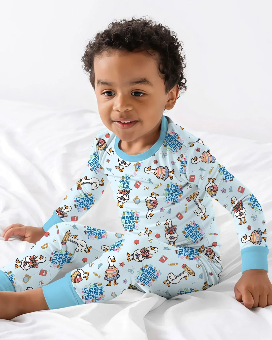 One Hundred Days Later Silly Goose Bamboo Two Piece Long Sleeve Pajama Set