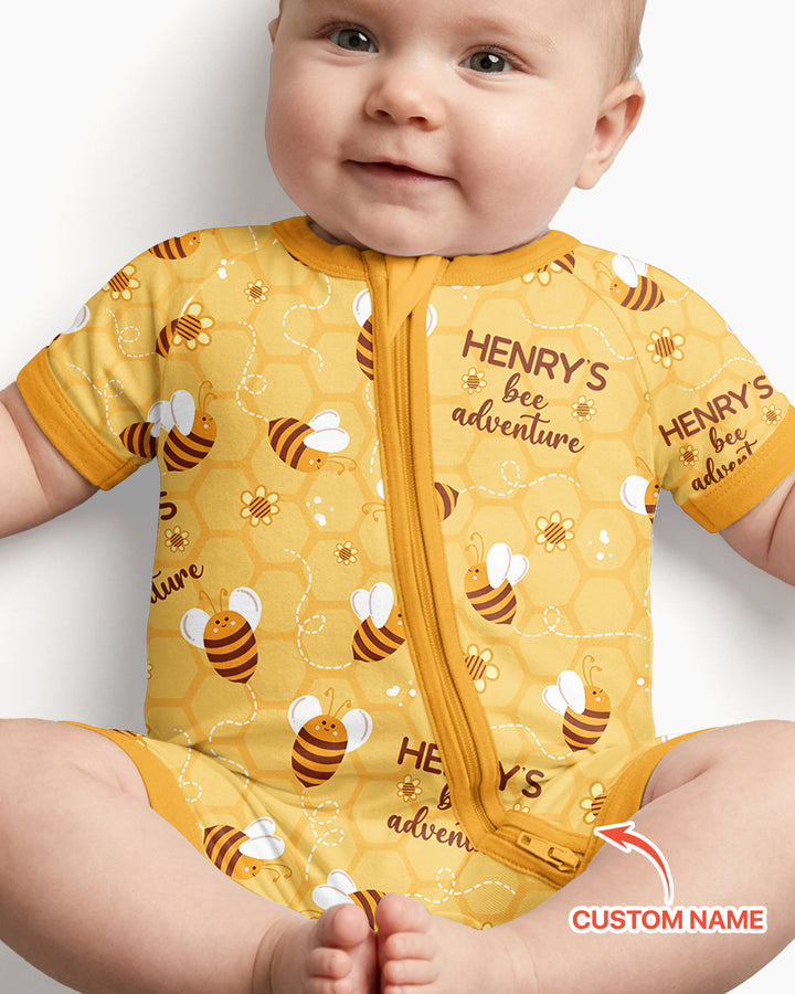 Custom Name Bee Back To School Bamboo Shorty Zippy