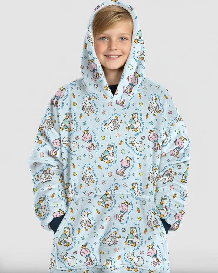 Easter Silly Goose Wearable Bamboo Blanket Hoodie