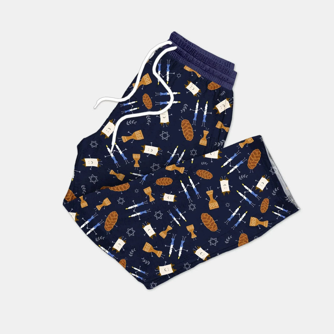 Shabbat Shalom Family Matching Bamboo Men's Pajama Set