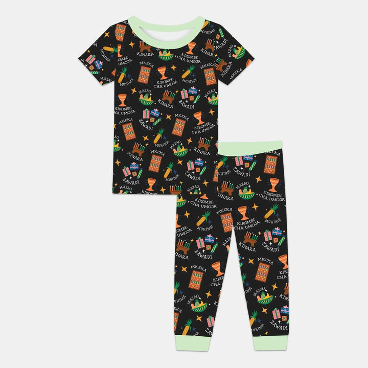 Kwanzaa Spirit Bamboo Two Piece Short Sleeve Pajama Set