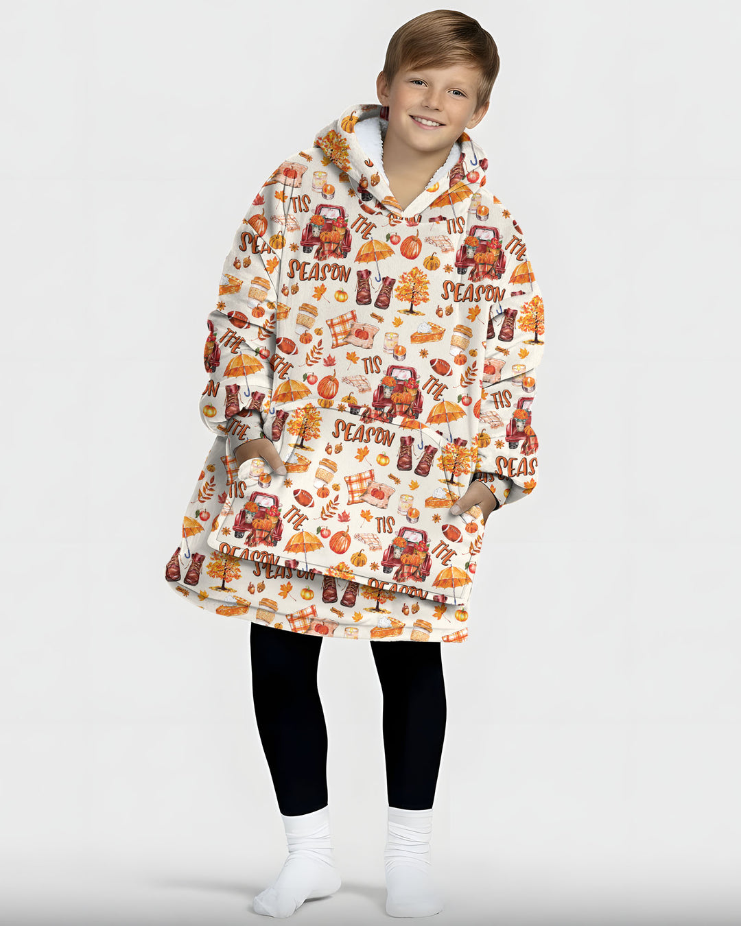 Fall Tis the Season Bamboo Blanket Hoodie