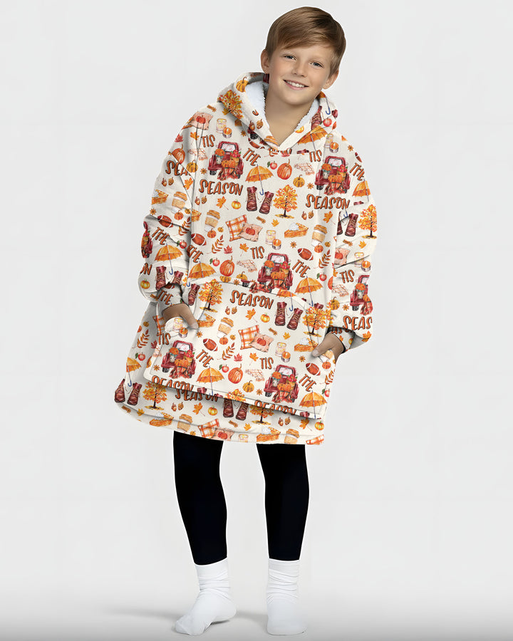 Fall Tis the Season Bamboo Blanket Hoodie