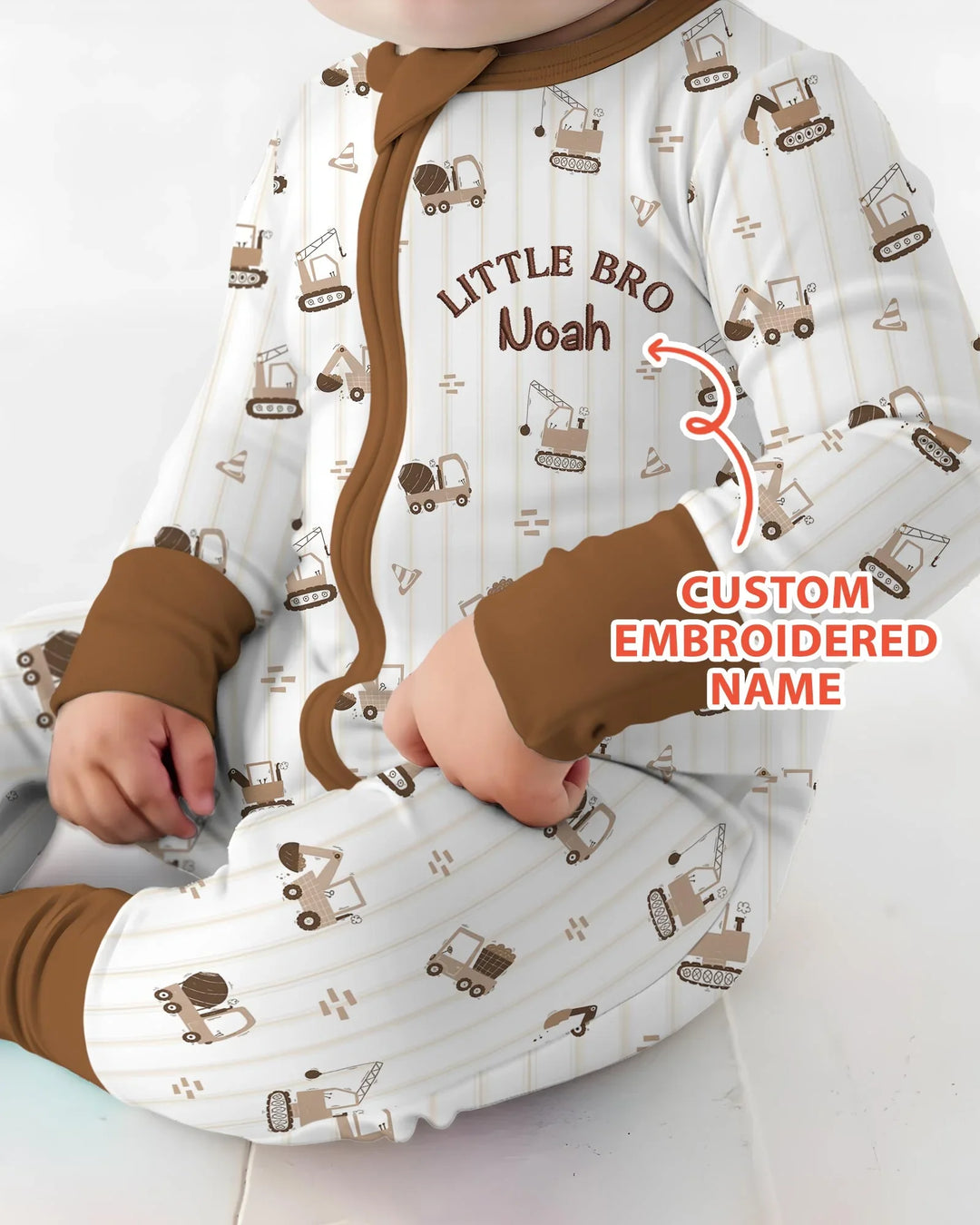 Custom Embroidered Name Constructor Little Bro Bamboo Convertible Zippy