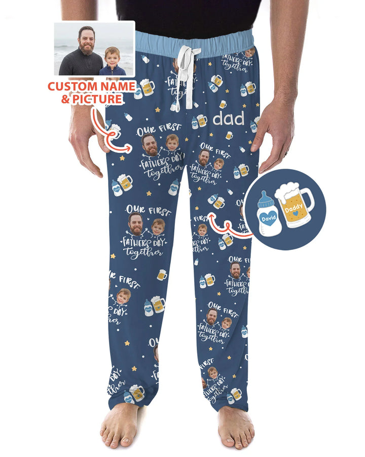 Personalized Embroidered Our First Father's Day Bamboo Men's Pajama Set