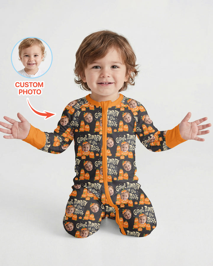 Custom Photo Cutest Pumpkin in the Patch Bamboo Convertible Zippy