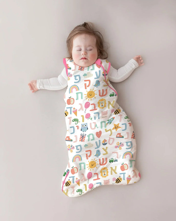 Hebrew Alphabet Bamboo Sleep Bag