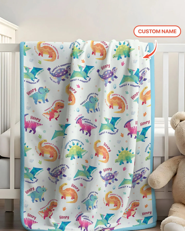 Fearfully & Wonderfully Made Custom Name Boy Bamboo Blanket