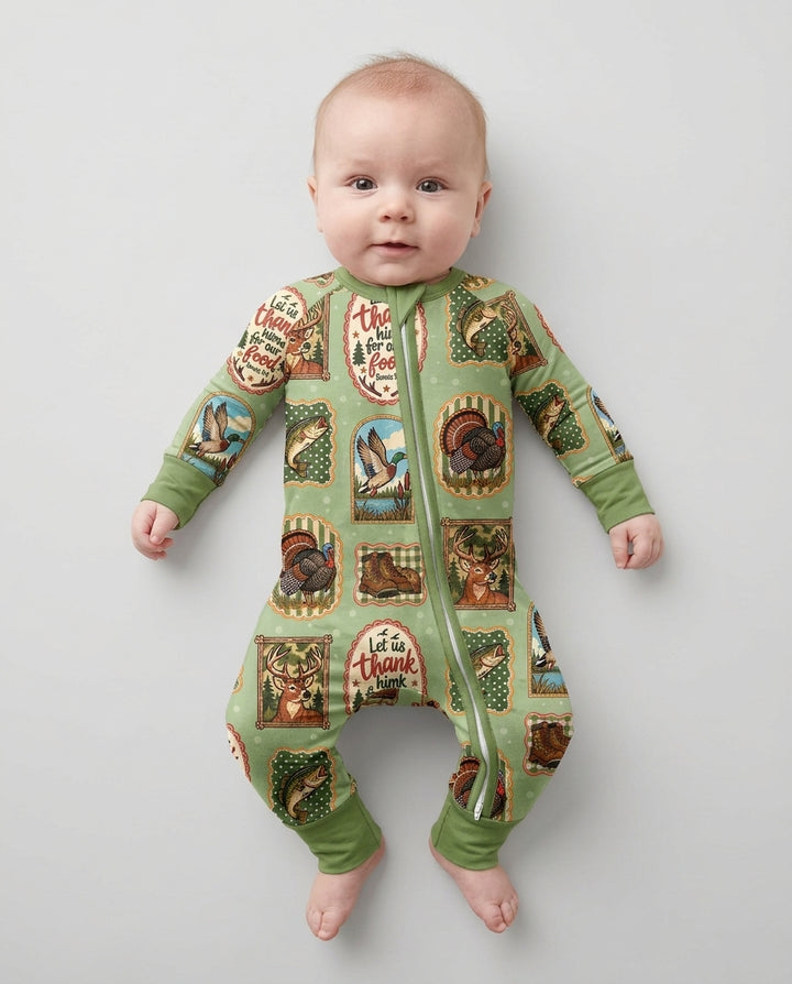 Hunting Let Us Thank Him For Our Food Bamboo Convertible Zippy