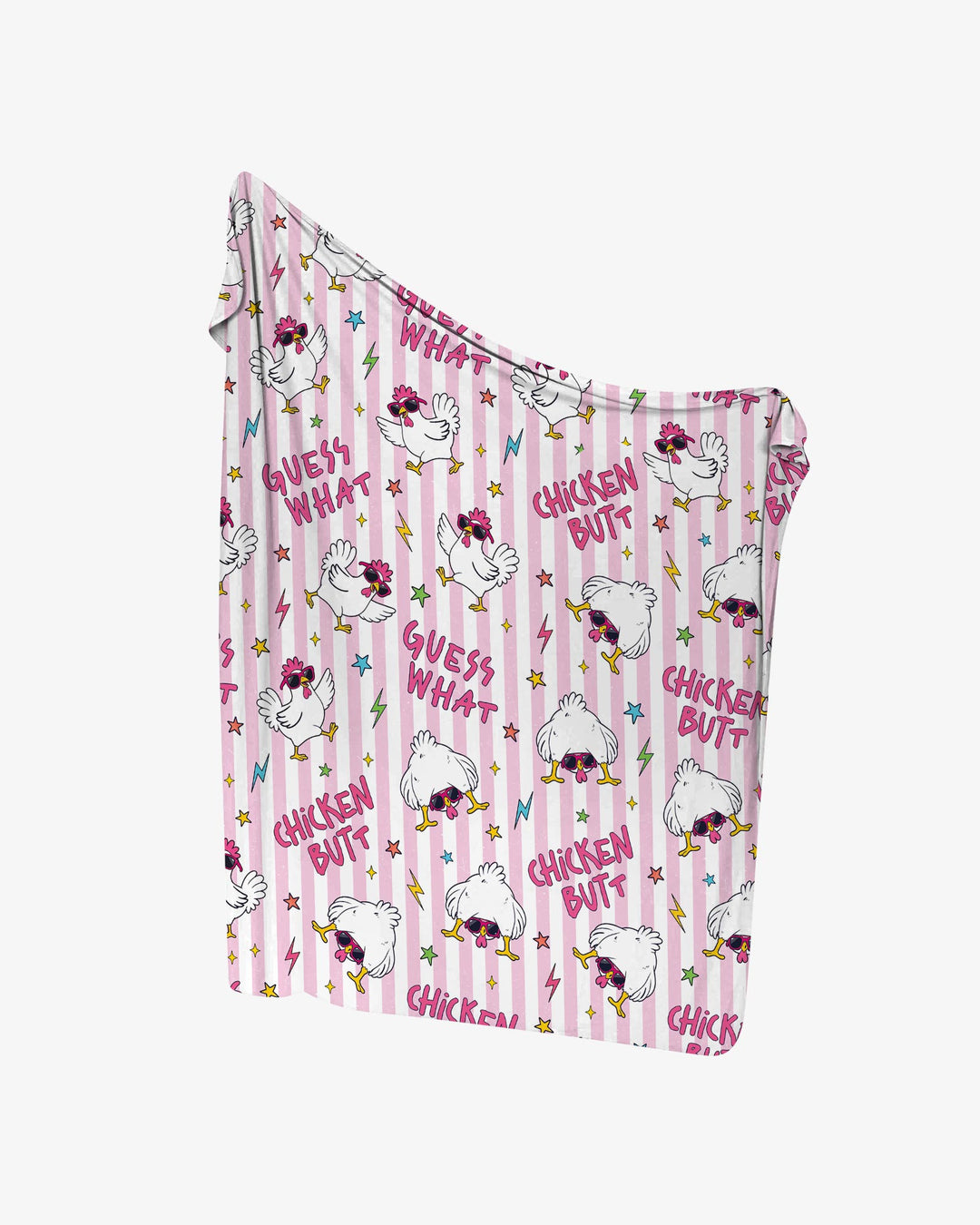 Guess What? Chicken Butt! swaddle blanket