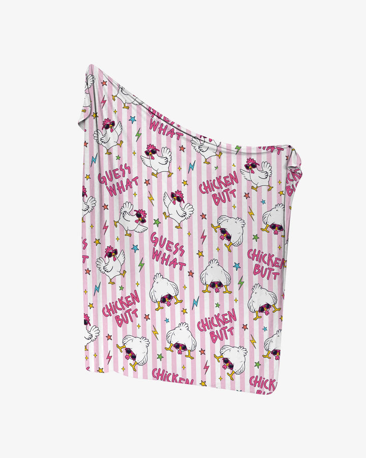 Guess What? Chicken Butt! swaddle blanket