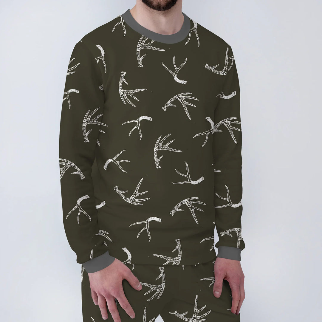 Antlers Minimalism Bamboo Men's Pajama Set