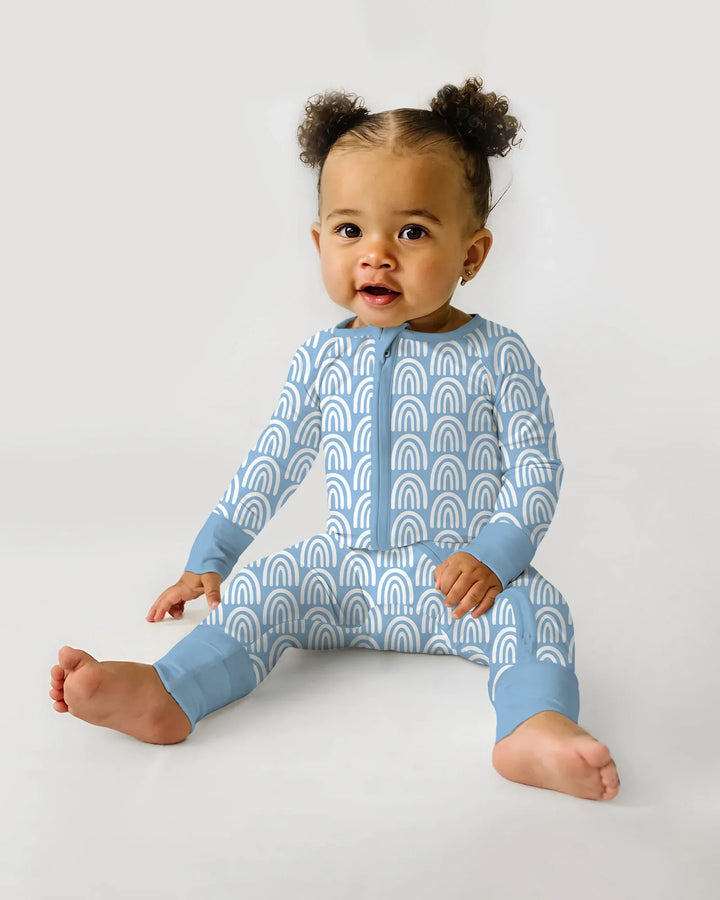 Sky Blue Rainbows Bamboo Convertible Zippy