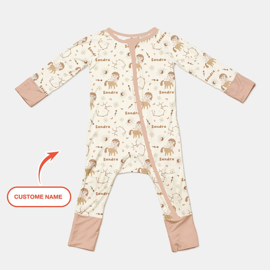 Bohemian Baby Zodiac Signs Custom Name Bamboo Convertible Zippy