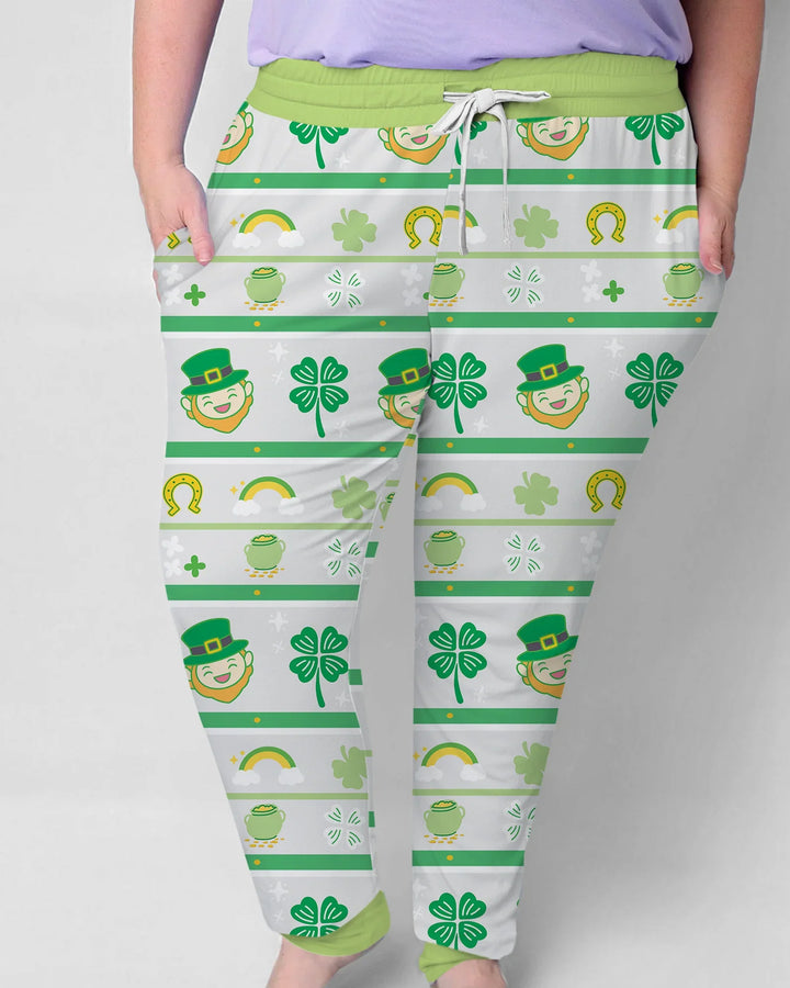 Happy Saint Patrick's Day Custom Bamboo Women Pajama Set