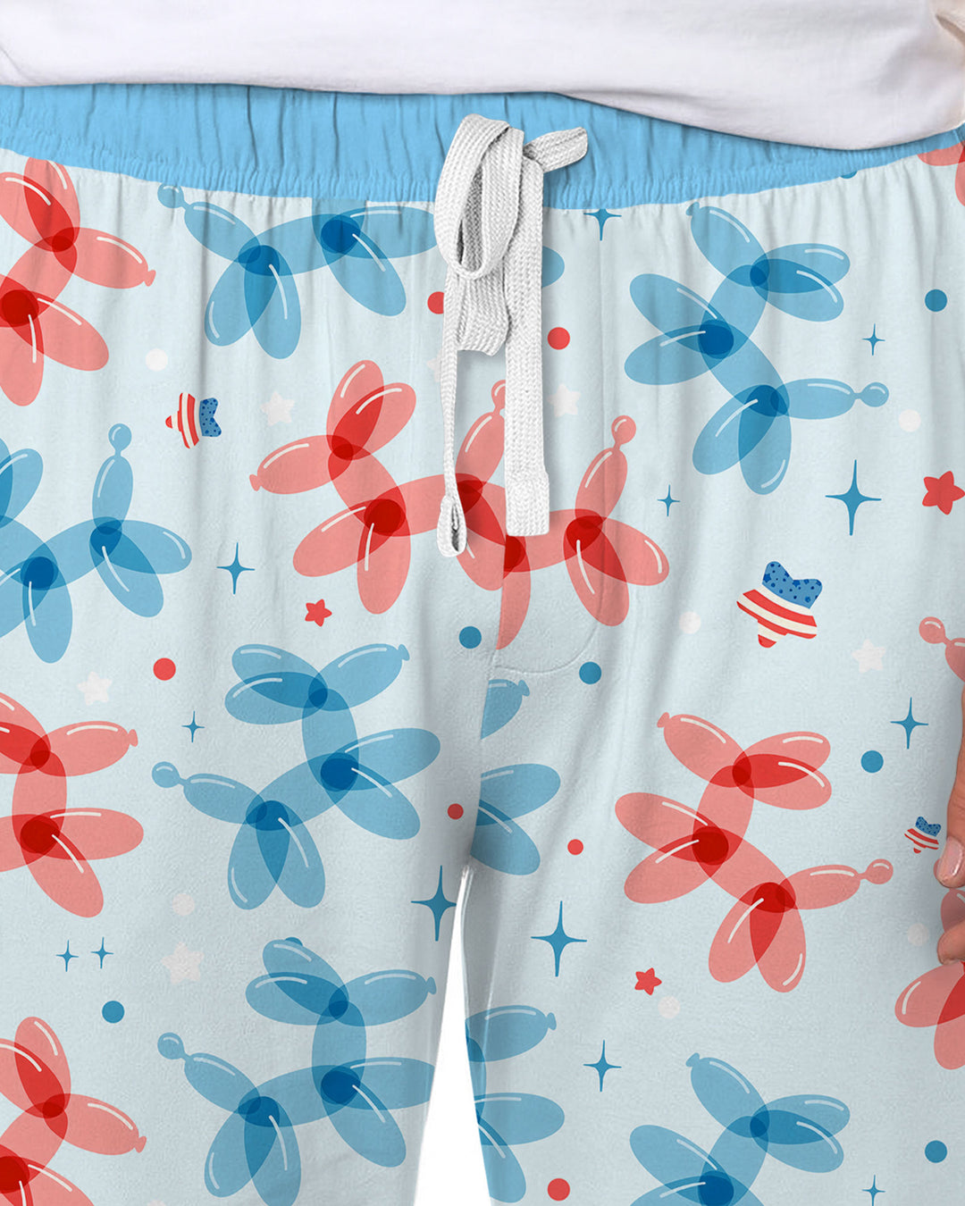 American Balloon Dog Party Bamboo Men's Pajama Set