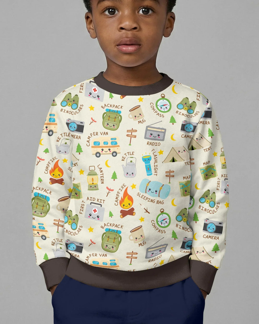 Little Camp Adventure Family Matching Crewneck Sweatshirt