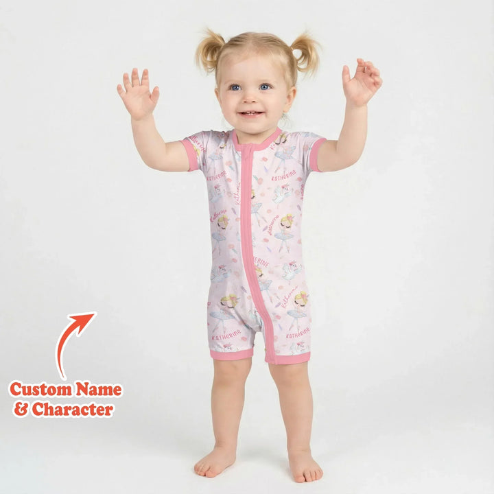 Custom Name Ballerina Doll Bamboo Shorty Zippy