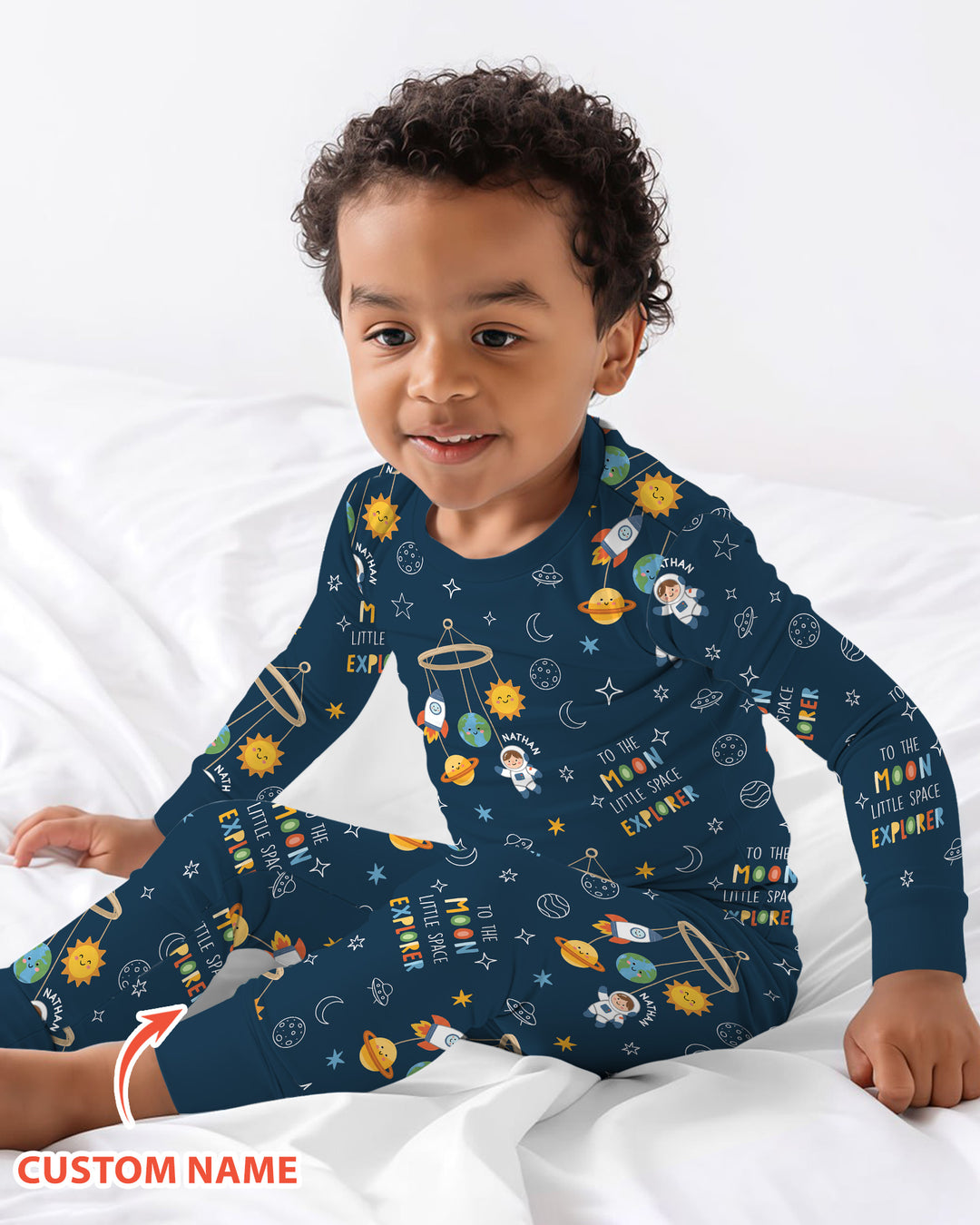 Little Astronaut Big Dream Bamboo Two Piece Long Sleeve Pajama Set