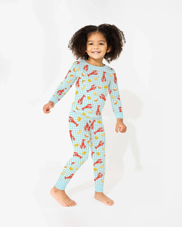 Preppy Crawfish Season Bamboo Two Piece Long Sleeve Pajama Set