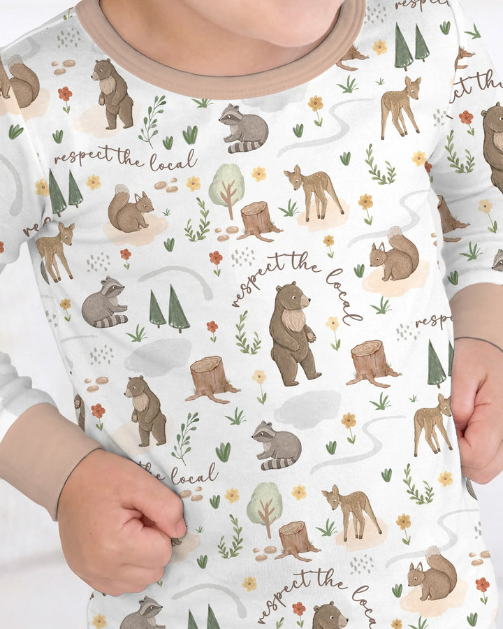 Respect The Local Bamboo Two Piece Long Sleeve Pajama Set