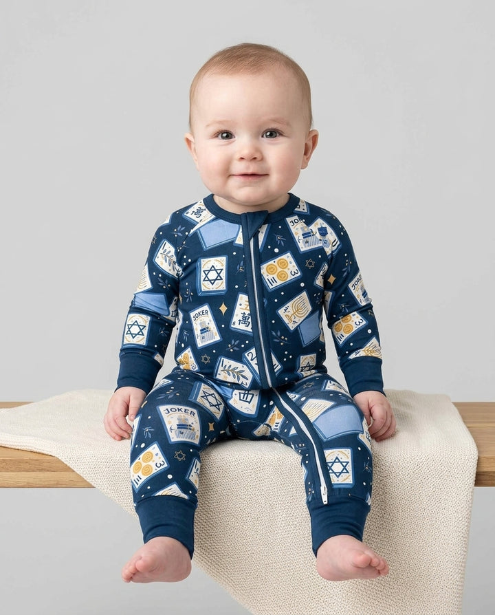 Mahjong Tov Hanukkah Family Matching Bamboo Convertible Zippy