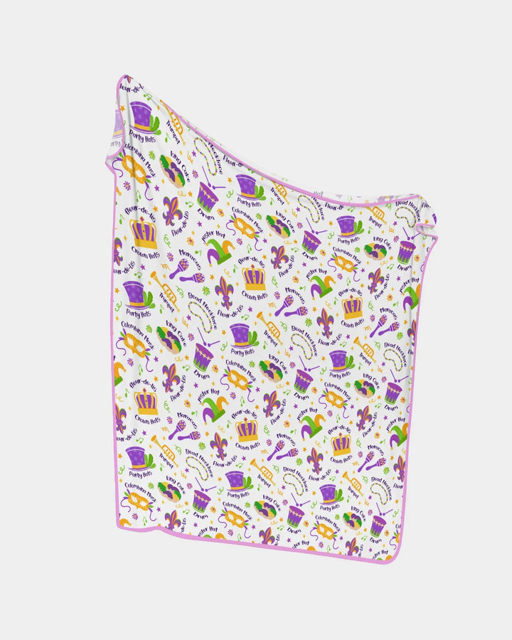 Mardi Gras Family Matching Toddler Bamboo Blanket