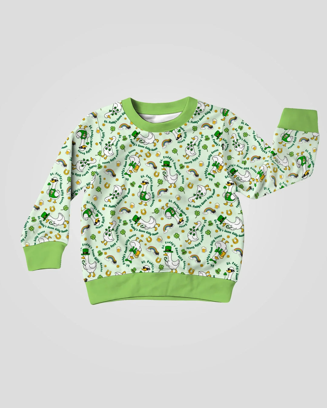 St. Patrick's Day Silly Goose Bamboo Crewneck Sweatshirt