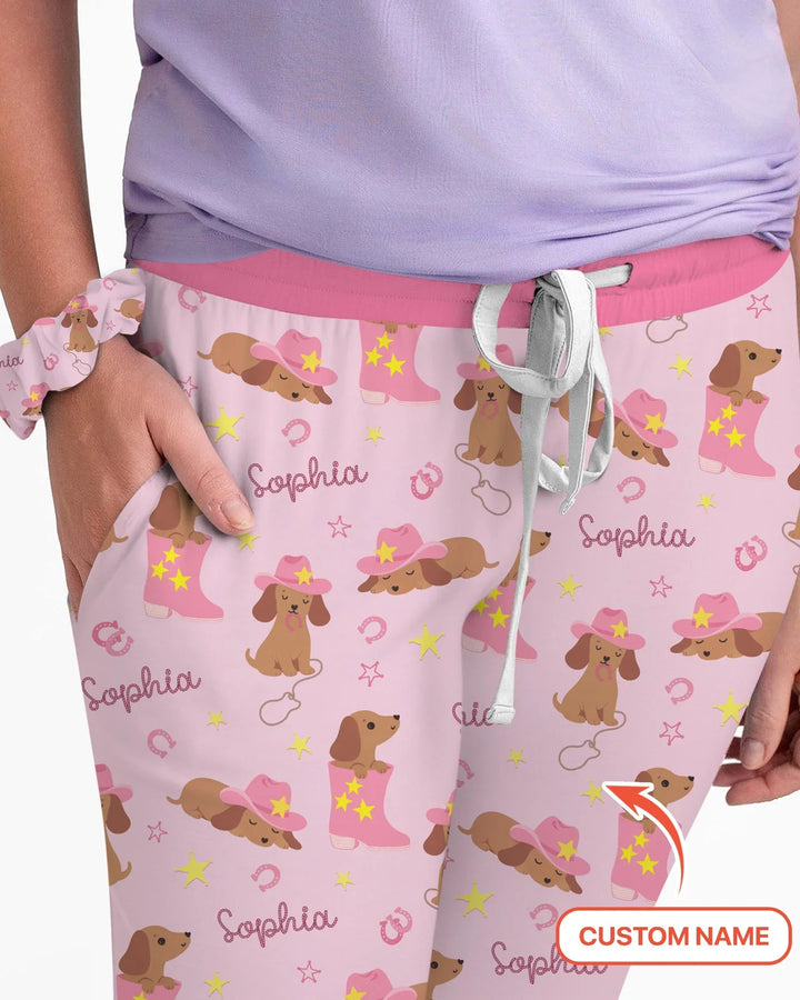 Howdy Dachshund Women Pajama Set