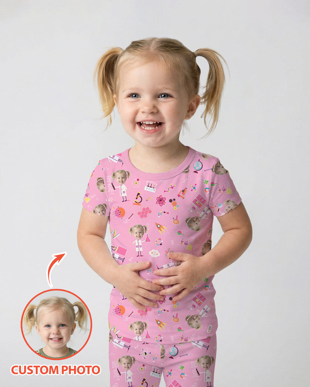 CUSTOM Template Bamboo Two Piece Short Sleeve Pyjamas Set