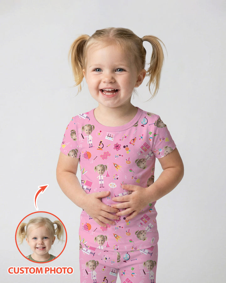 CUSTOM Template Bamboo Two Piece Short Sleeve Pyjamas Set