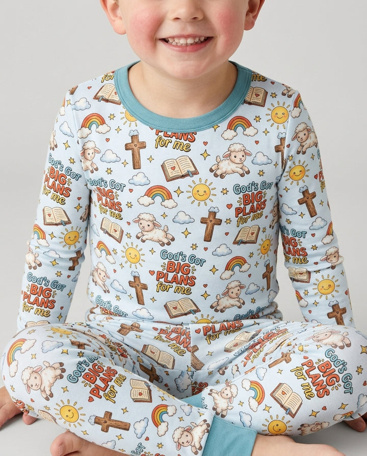 God's Got Big Plans For Me Bamboo Two Piece Long Sleeve Pajama Set