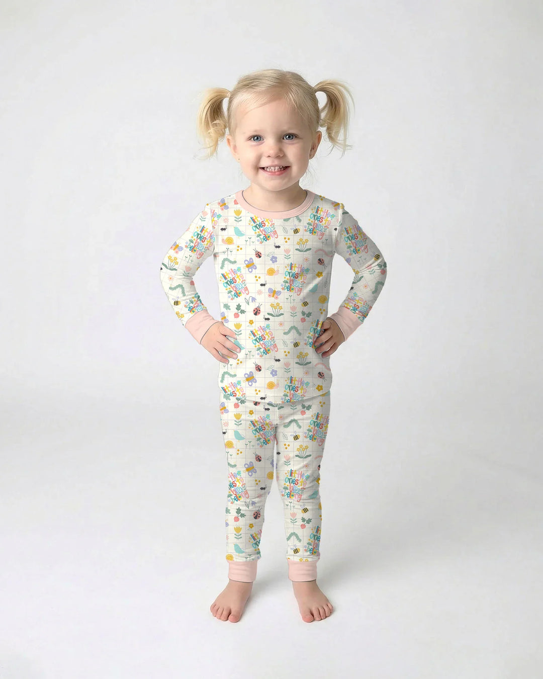 Little Ones To Him Belong Bamboo Two Piece Long Sleeve Pajama Set