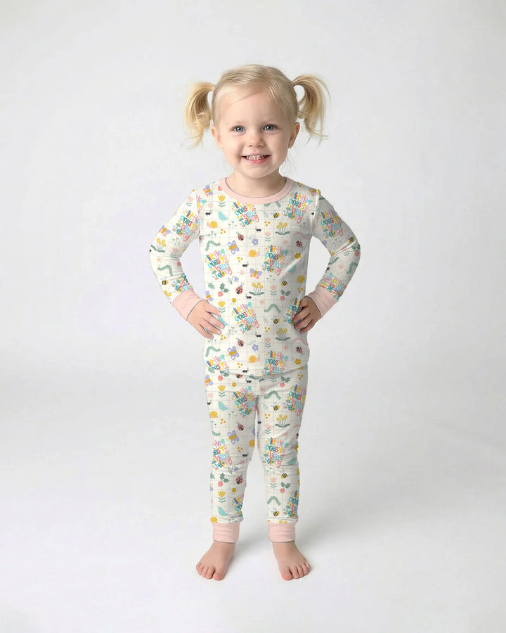 Little Ones To Him Belong Bamboo Two Piece Long Sleeve Pajama Set