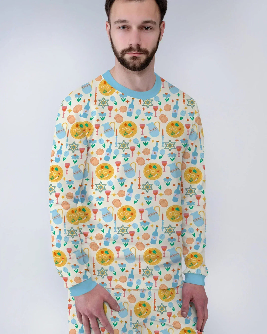 Pesach Sameach Matching Family Bamboo Men's Pajama Set