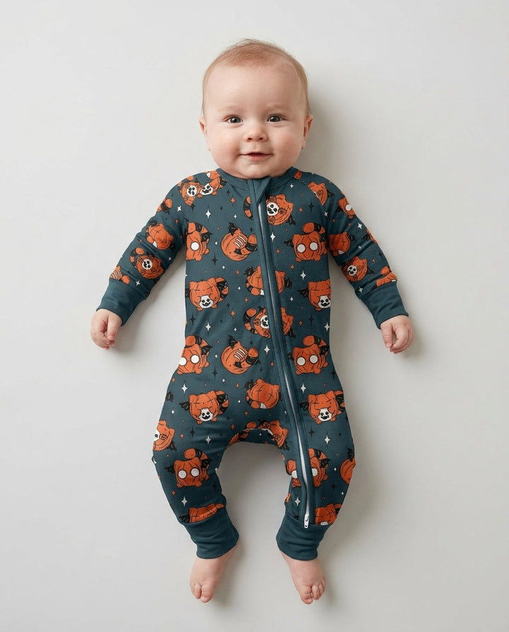 Batty Pumpkin Cats Bamboo Convertible Zippy