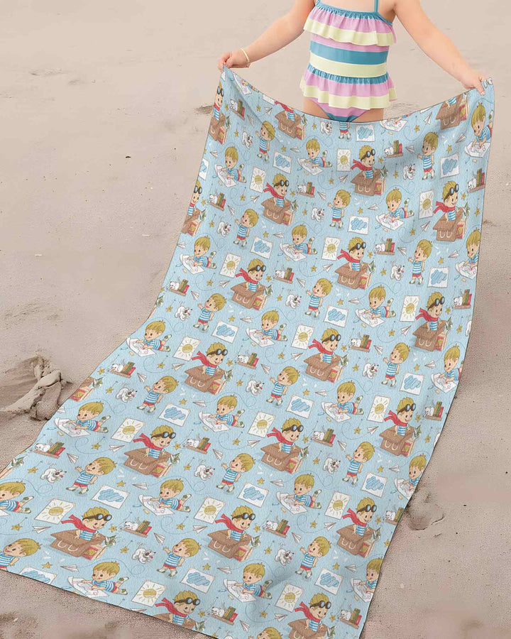 Tiny Explorer Tales Bamboo Beach Towel