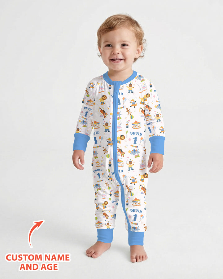 Custom Name Birthday Circus Bamboo Convertible Zippy
