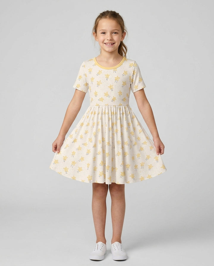 Happy Little Stars Family Matching Bamboo Twirl Dress