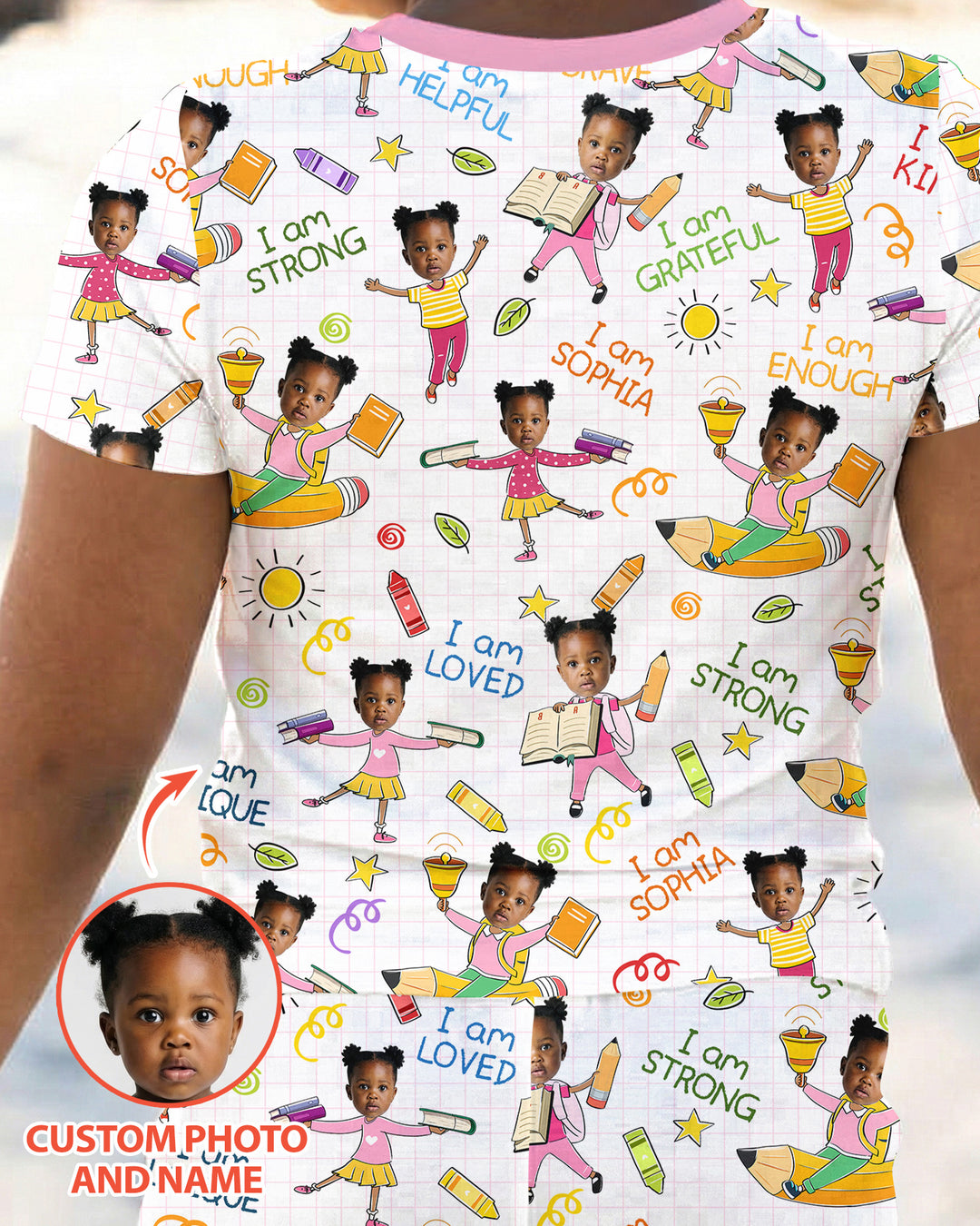 CUSTOM Template Bamboo Two Piece Short Sleeve Pyjamas Set