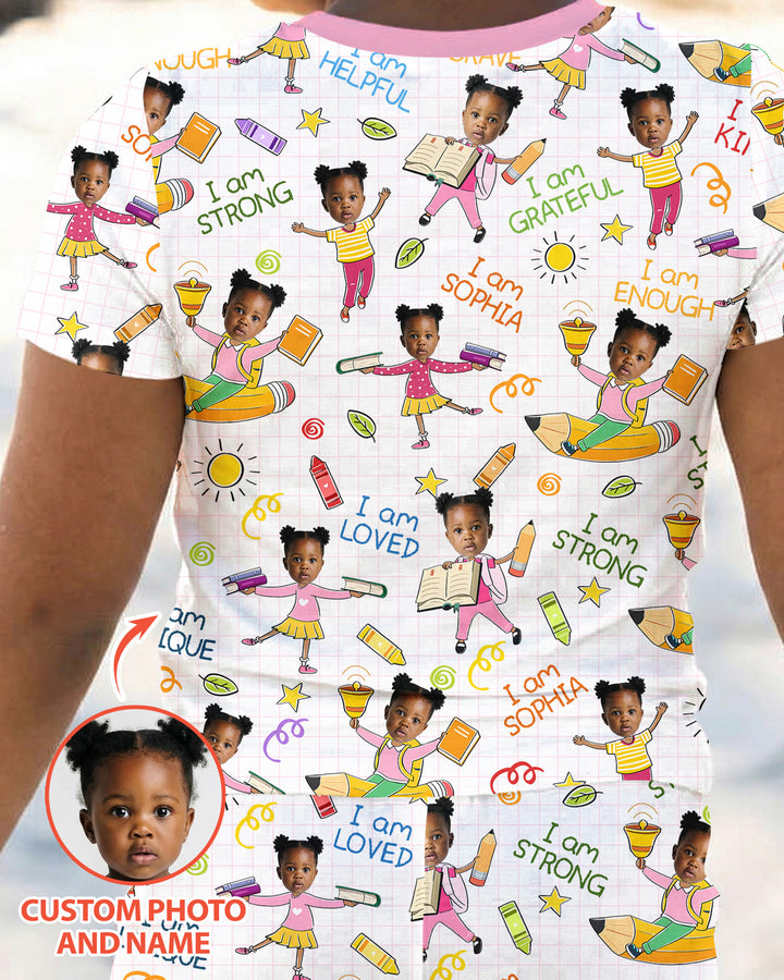 CUSTOM Template Bamboo Two Piece Short Sleeve Pyjamas Set