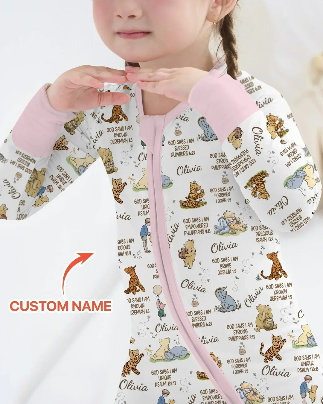 Custom Name God Says I Am Classic Bear Bamboo Convertible Zippy