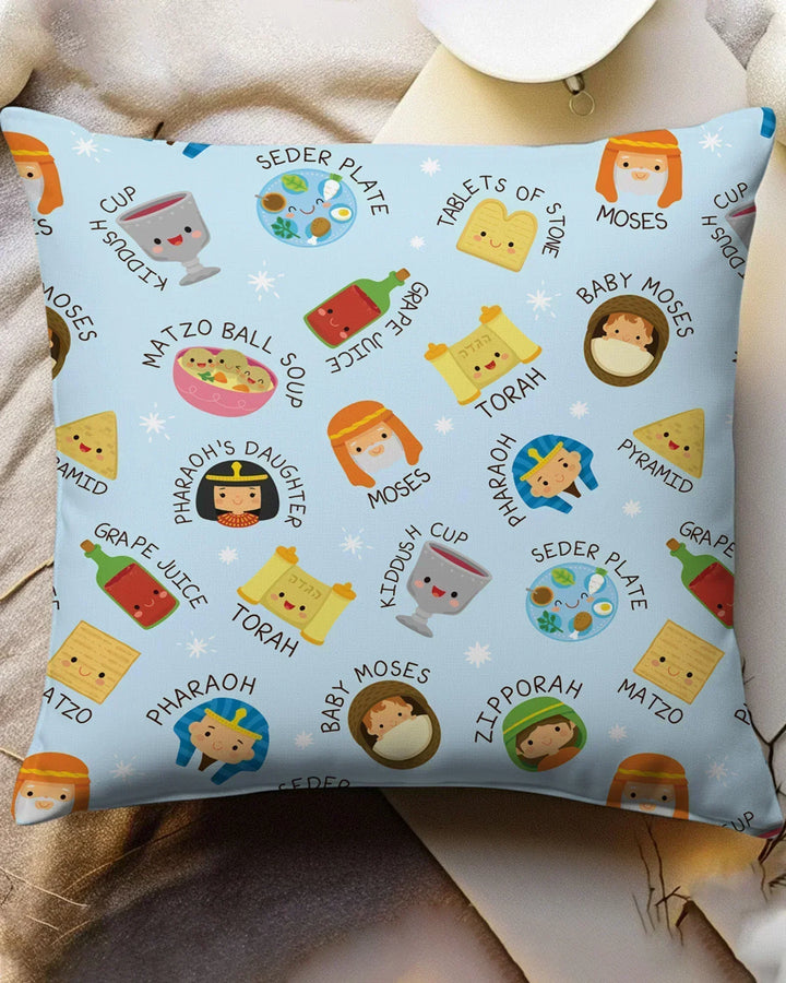 Cute Passover Characters Bamboo Pillow Case
